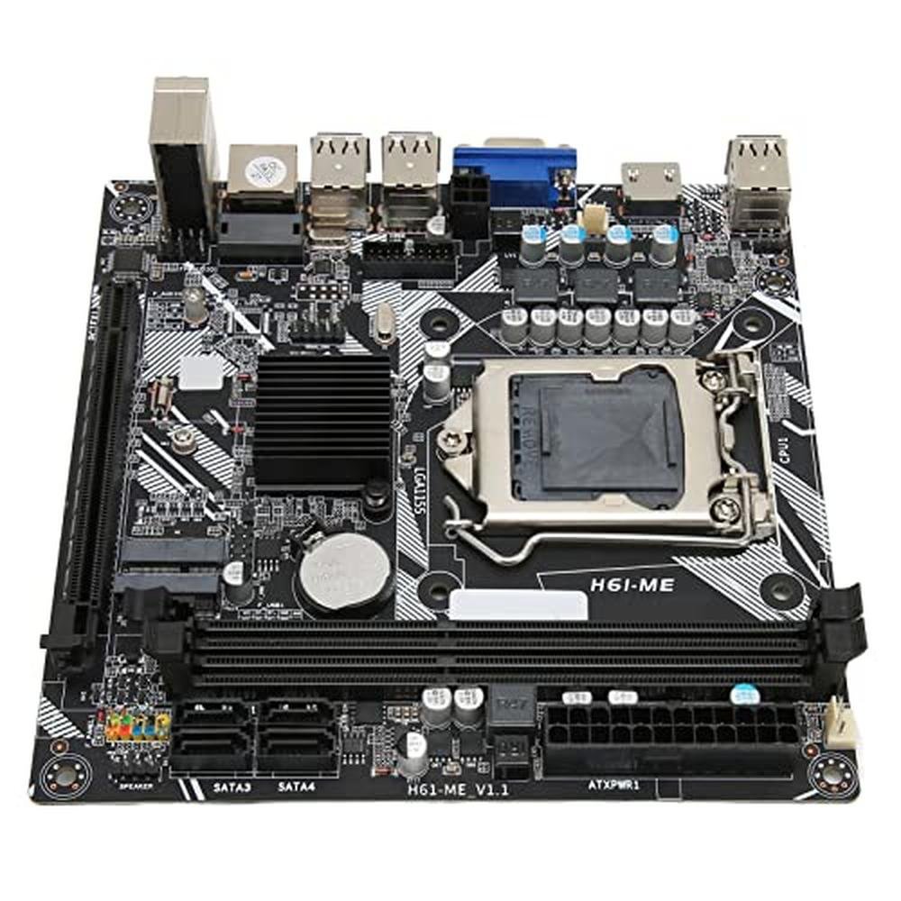 Motherboard Desktop: Mini ITX LGA 1155 USB2.0 DDR3 NVME M.2 – Front View