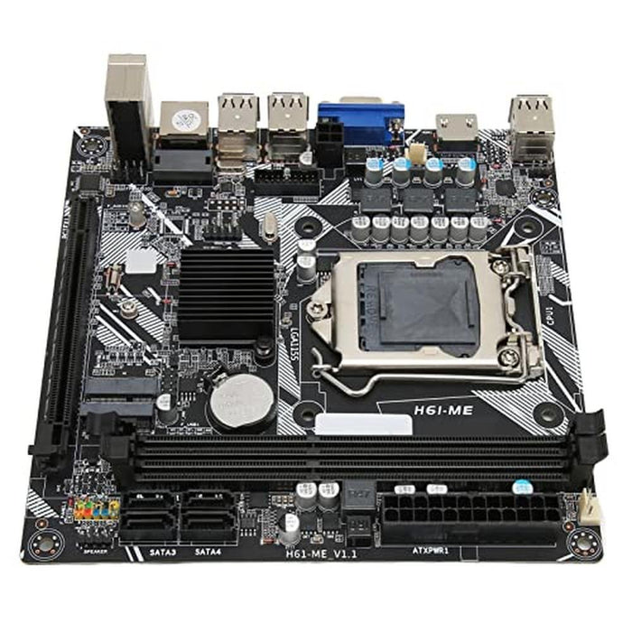 Motherboard Desktop: Mini ITX LGA 1155 USB2.0 DDR3 NVME M.2 – Front View