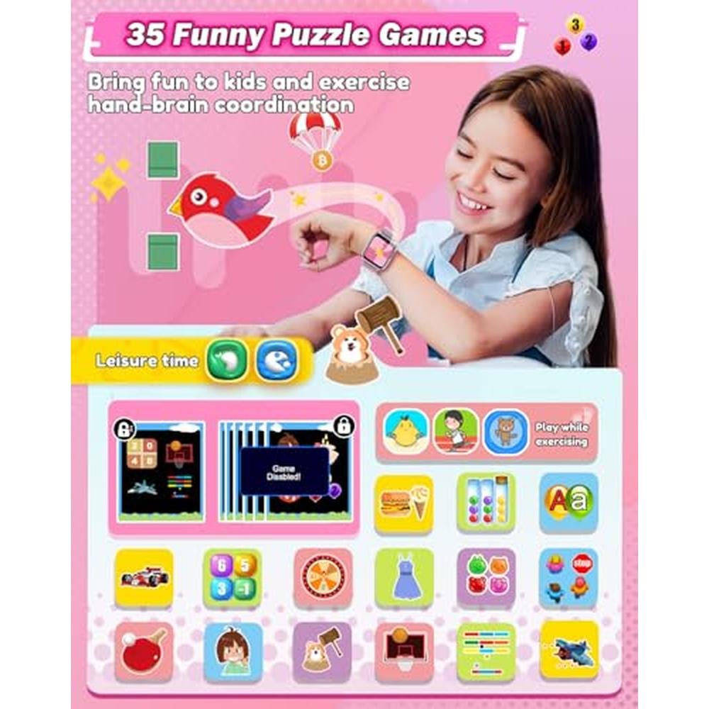 Kids Girl Smart Watch: Sueseip HD Touchscreen Dual Cameras – Packaging