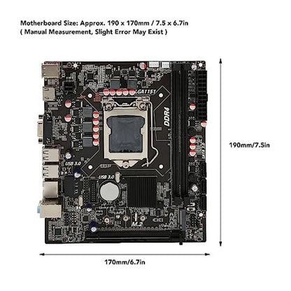 Motherboard Pin: H110B4 H110 Computer Motherboard LGA1151 – Side View