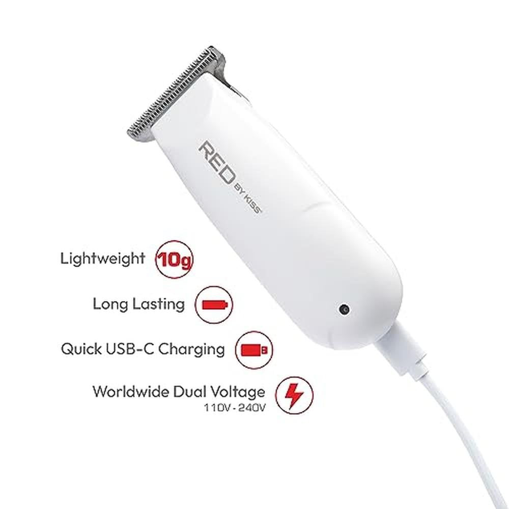 Hair Red Color: Kiss Hair Clipper Mini Cordless Trimmer – Close-up Detail