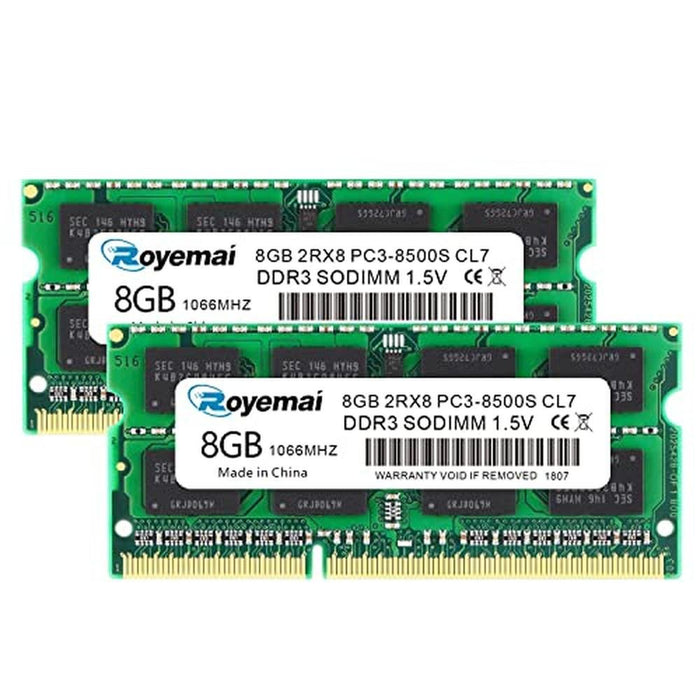 PC3 DUOMEIQI: DUOMEIQI 2X8GB PC3-8500 SODIMM DDR3 1066 16GB – Front View