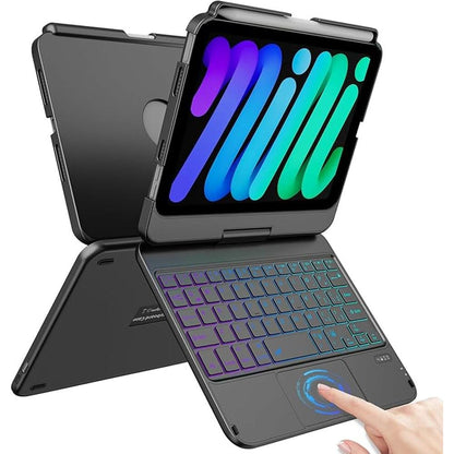 Keyboard iPad: Fuwang Touchpad Keyboard Case for iPad Mini – Front View