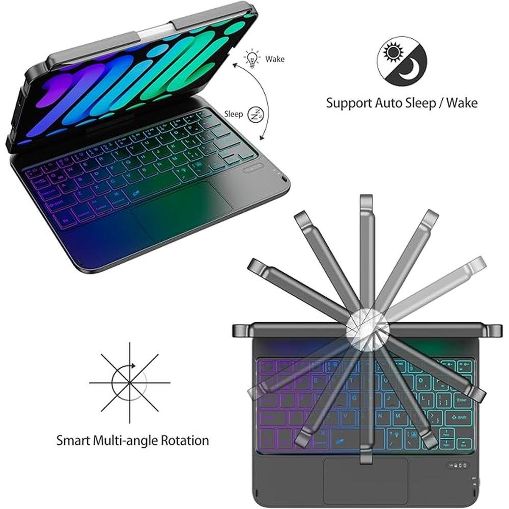 Keyboard iPad: Fuwang Touchpad Keyboard Case for iPad Mini – In Use