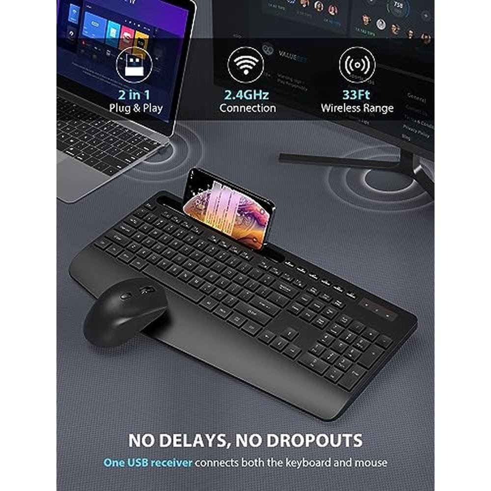 Wireless Keyboard Mouse Combo – In Use