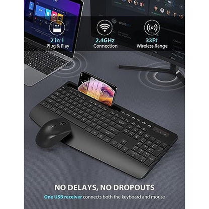 Wireless Keyboard Mouse Combo – In Use
