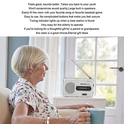 Radio Portable: AM FM Digital Pocket Radio with 5W Speaker – Close-up Detail