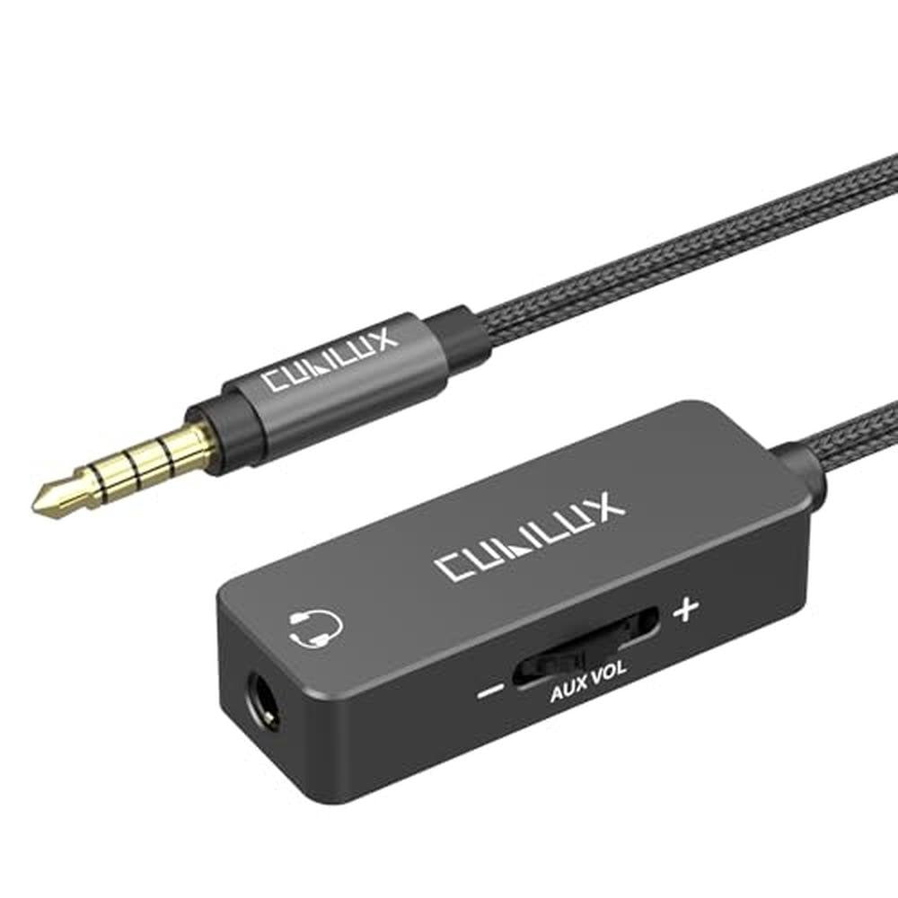 Volume Cubilux: Cubilux 3.5mm TRRS Volume Attenuator Cable – Front View