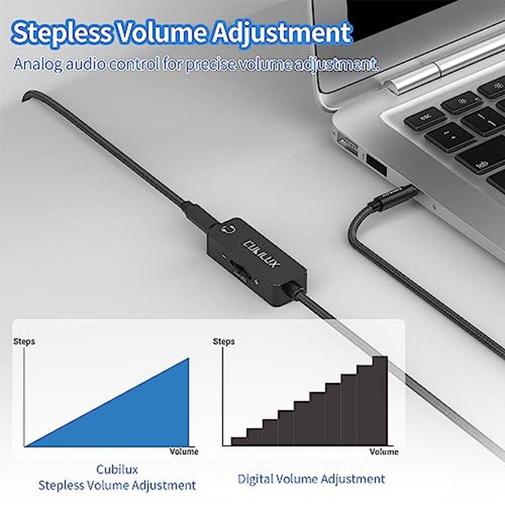 Volume Cubilux: Cubilux 3.5mm TRRS Volume Attenuator Cable – In Use