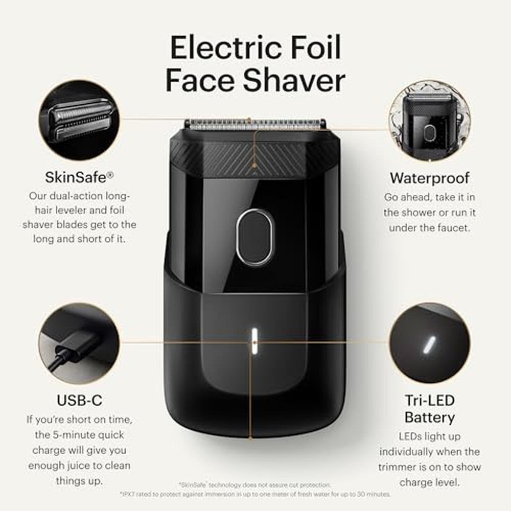 Face Shaver: MANSCAPED The Handyman Compact Electric Face – Side View
