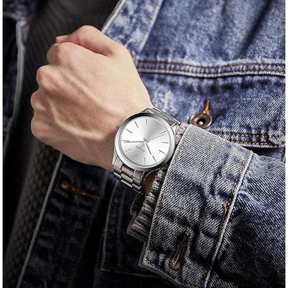 Men Watches: BUREI Fashion Business Analog Stainless Steel – Packaging