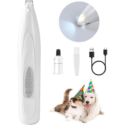 Dog Paw Trimmer: FURBONA Rechargeable Cordless Electric – Front View