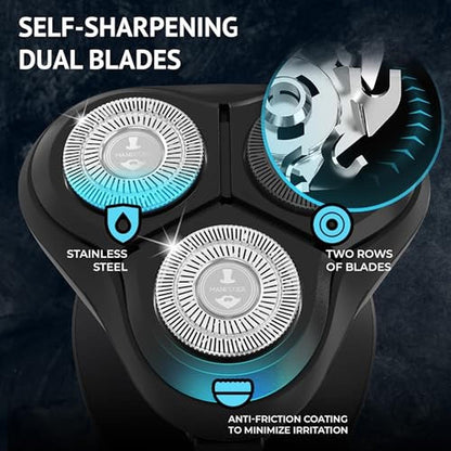 Electric Razor: Manecode Men's 7-in-1 Shaver with Floating – Side View