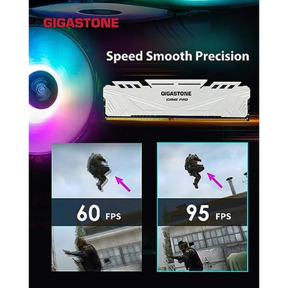 DDR4 RAM: GIGASTONE Game PRO 16GB Kit 2x8GB DDR4 3200MHz – Close-up Detail