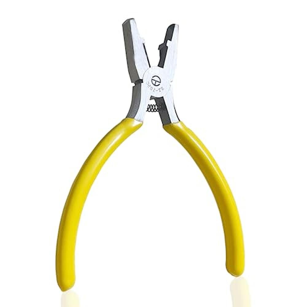 Connector Crimping Pliers: 6-Inch Pressing Plier with Wire – Front View