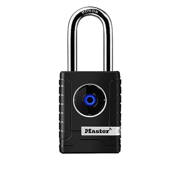 Master Lock: 4401LHEC Black Outdoor Bluetooth Smart Padlock – Front View