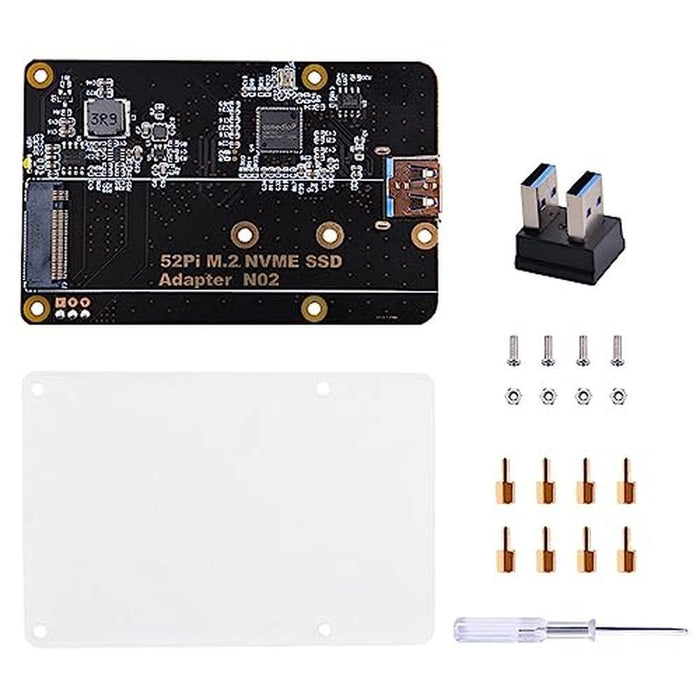 NVME Board: GeeekPi M.2 NVME SSD Storage Expansion Board – Front View