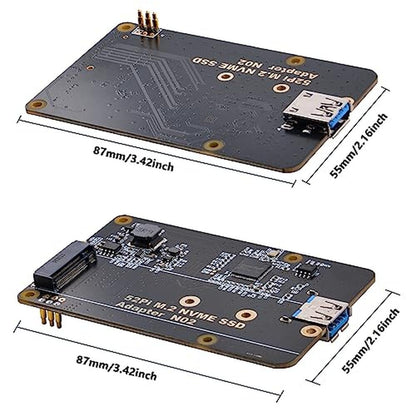NVME Board: GeeekPi M.2 NVME SSD Storage Expansion Board – Side View
