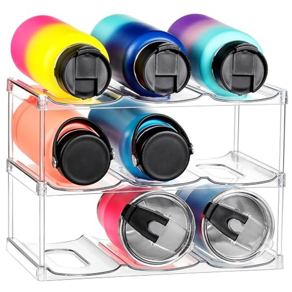Bottle Holder: Premium 3-Tier Stackable Water Bottle – Front View