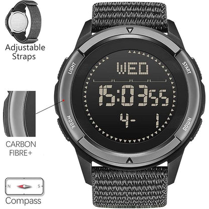 Watches Men: DIDITIME Tactical Watch Waterproof 164FT – Side View