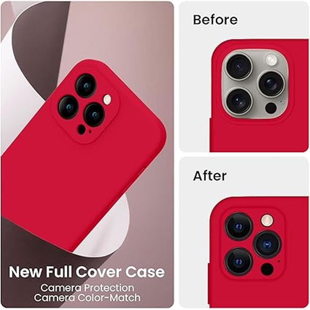 FireNova Case: iPhone 15 Pro Max Silicone Upgraded Camera – Close-up Detail