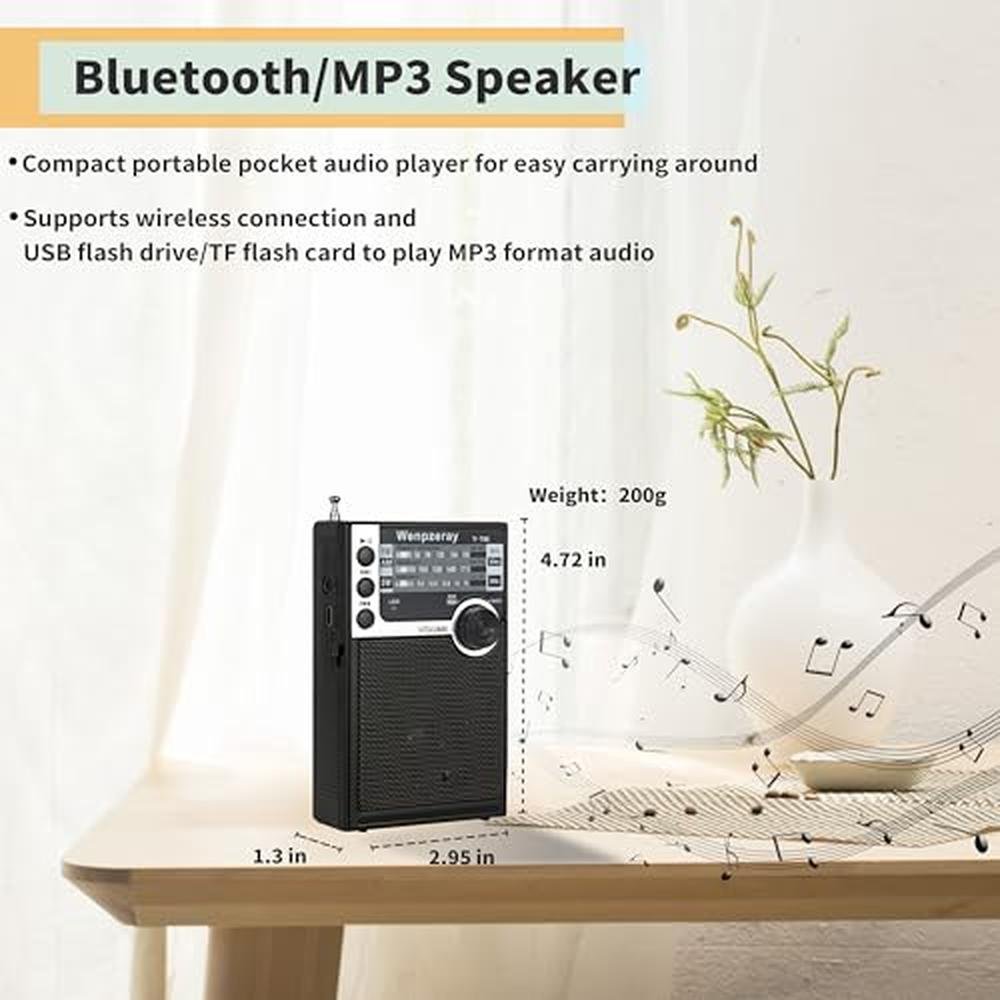 Wenpzeray 706: Wenpzeray Y-706 Portable Pocket Radio AM FM – Side View