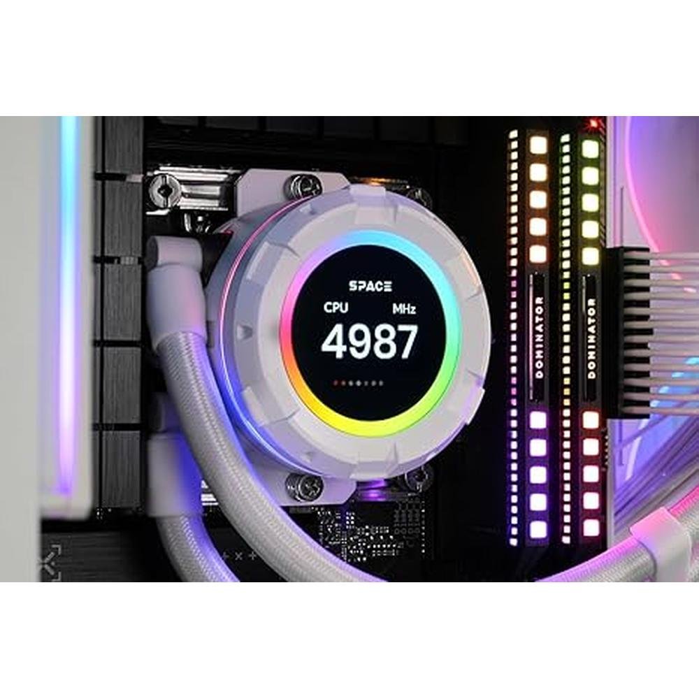 Cooler Display: ID-COOLING SL360 White CPU Liquid Cooler – Side View