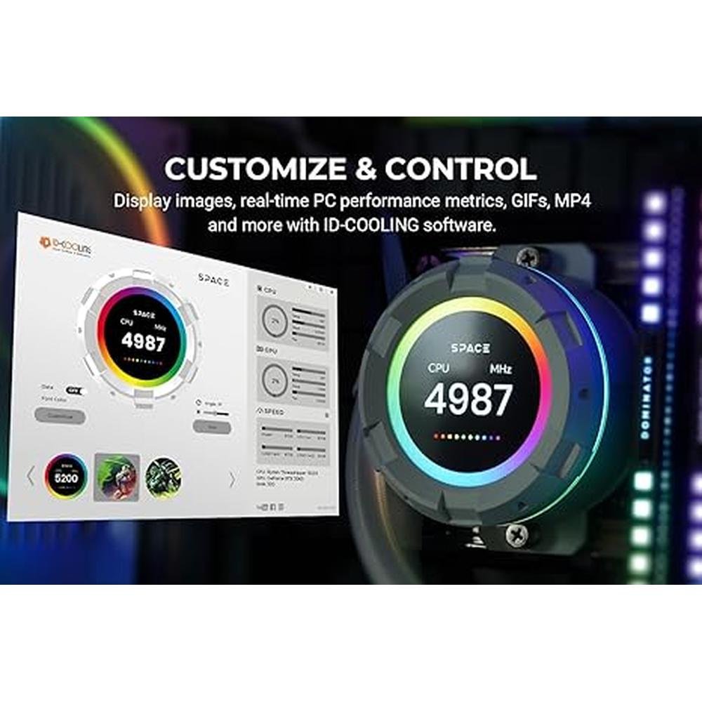 Cooler Display: ID-COOLING SL360 White CPU Liquid Cooler – In Use