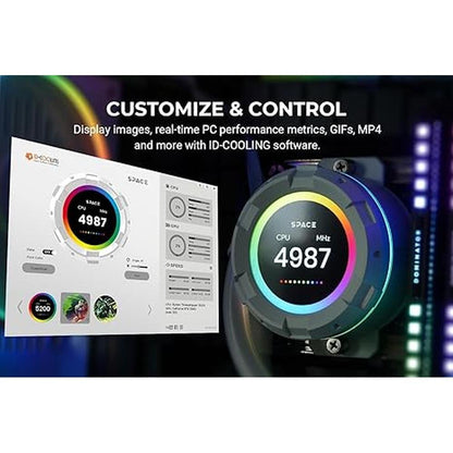Cooler Display: ID-COOLING SL360 White CPU Liquid Cooler – In Use