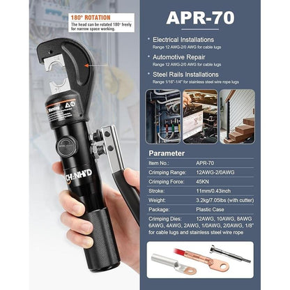 Hydraulic Crimping Tool: CHANHYD 8 US TON Capacity – In Use