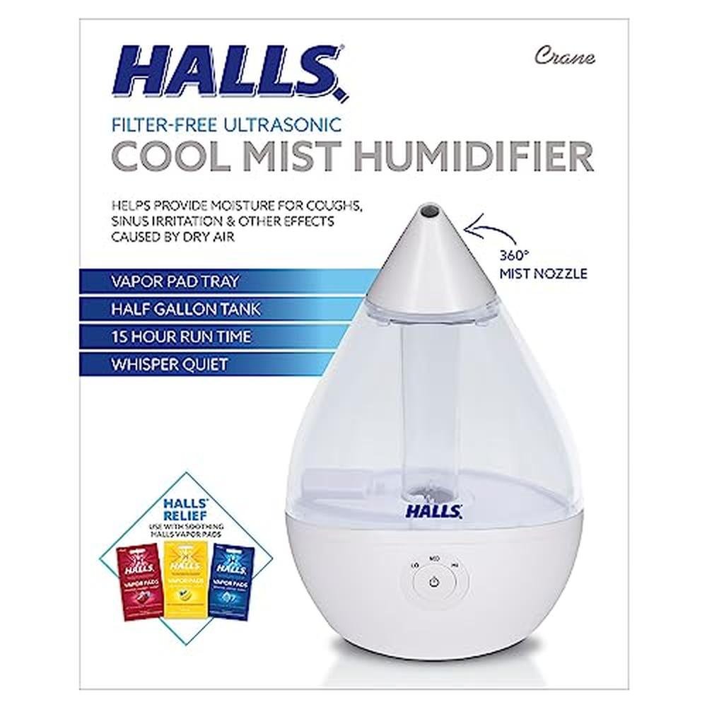 Humidifier Crane: Crane x HALLS Droplet Ultrasonic Small – Packaging