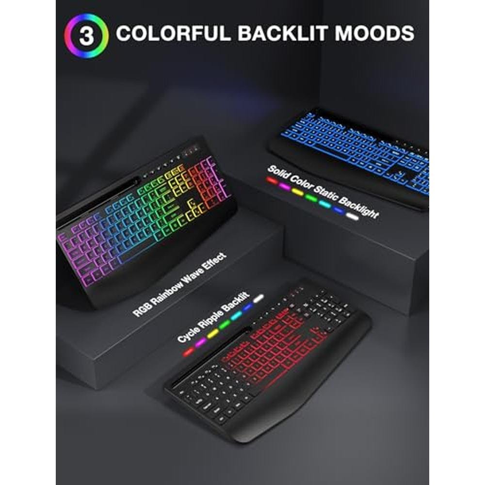 Wireless Keyboard and Mouse Combo – Side View