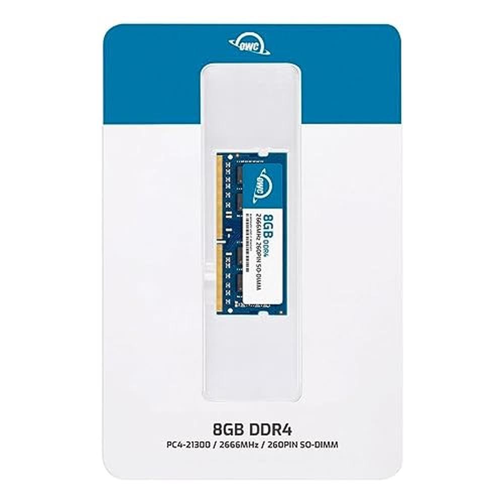 OWC 8GB RAM: OWC DDR4 2666MHz PC4-21300 CL19 1RX8 Non-ECC – Side View