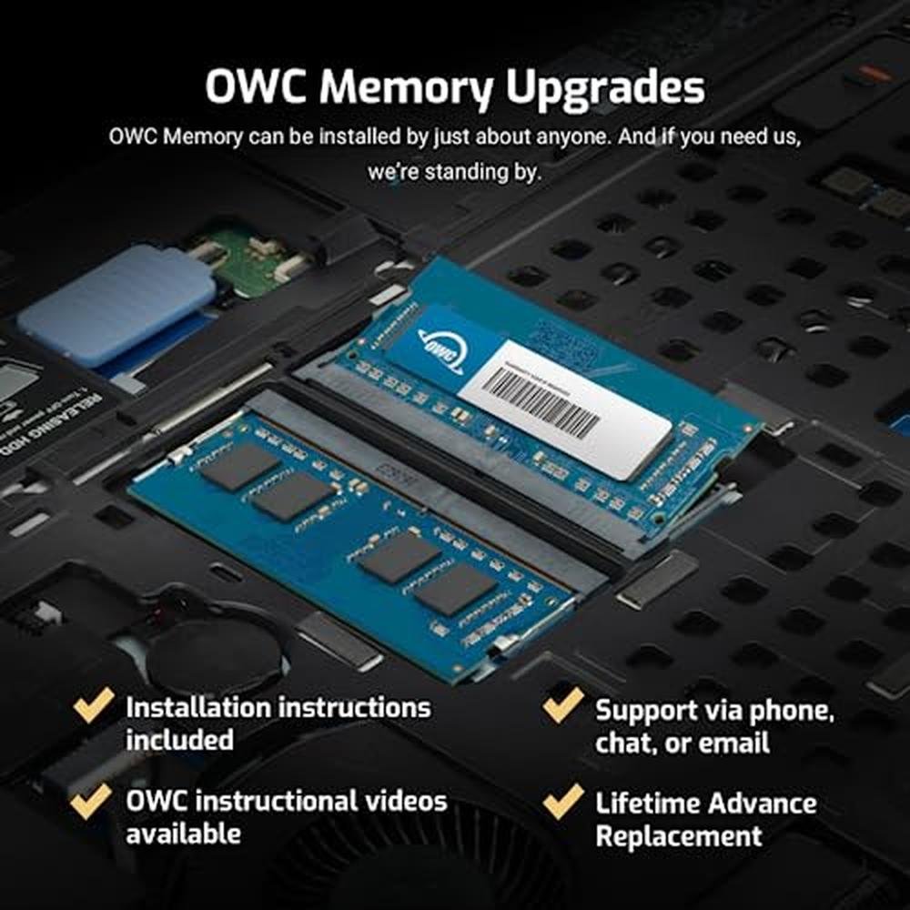 OWC 8GB RAM: OWC DDR4 2666MHz PC4-21300 CL19 1RX8 Non-ECC – In Use