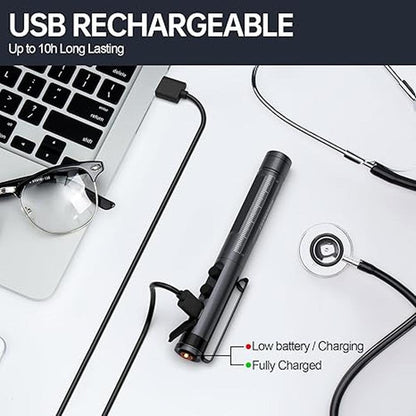 Nurse Medical Pen Light: RISEMART Rechargeable LED Penlight – Close-up Detail