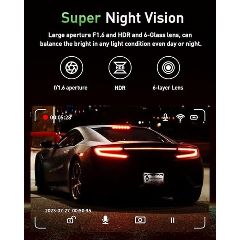 Dash Camera: 4K+1080P WiFi Dual Dash Camera for Car Front – Packaging