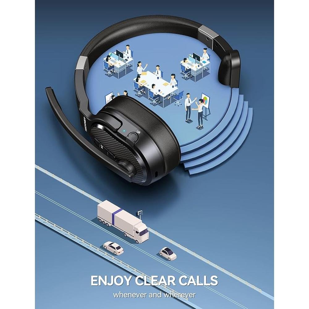 TECKNET Trucker Bluetooth Headset – Side View
