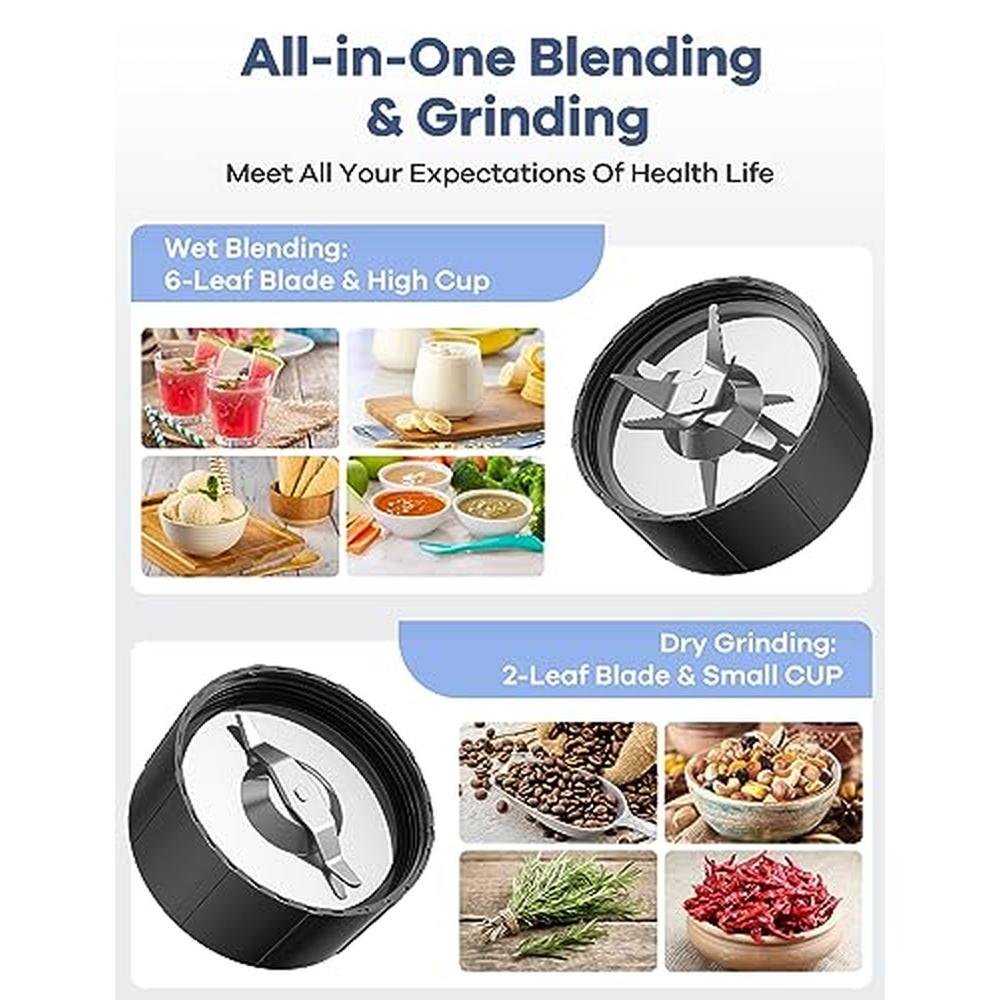 Blender Smoothies: Ganiza 900W Blenders for Shakes and – Side View