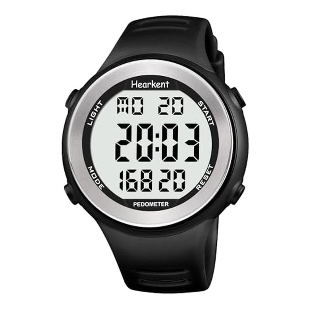 Watch Hearkent: Hearkent Pedometer Watch with Light – Front View