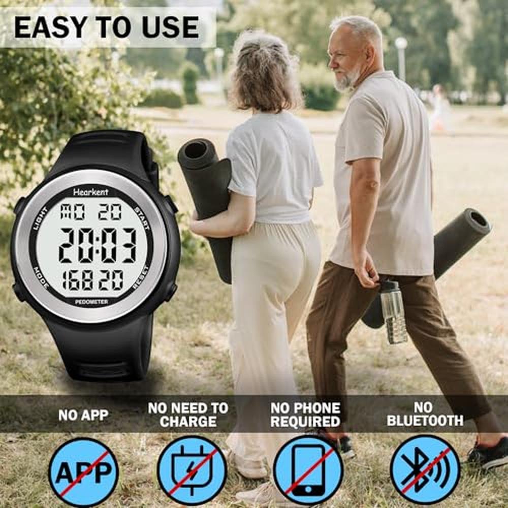 Watch Hearkent: Hearkent Pedometer Watch with Light – Close-up Detail