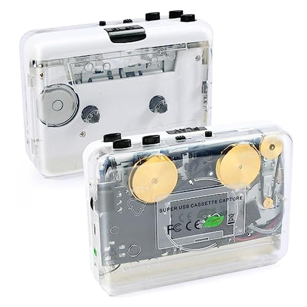 Cassette Tape Player: Auto Reverse Clear Stereo Cassette – Front View