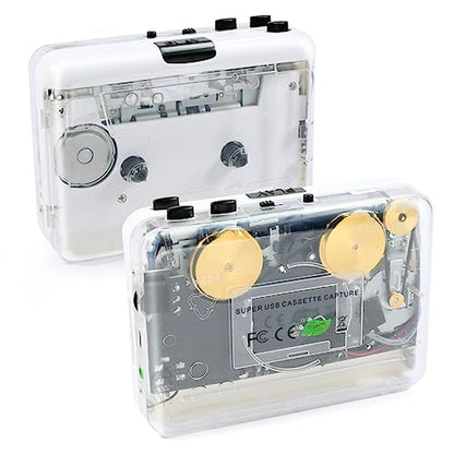 Cassette Tape Player: Auto Reverse Clear Stereo Cassette – Front View