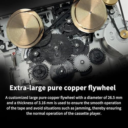 Cassette Tape Player: Auto Reverse Clear Stereo Cassette – Side View