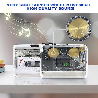 Cassette Tape Player: Auto Reverse Clear Stereo Cassette – Packaging