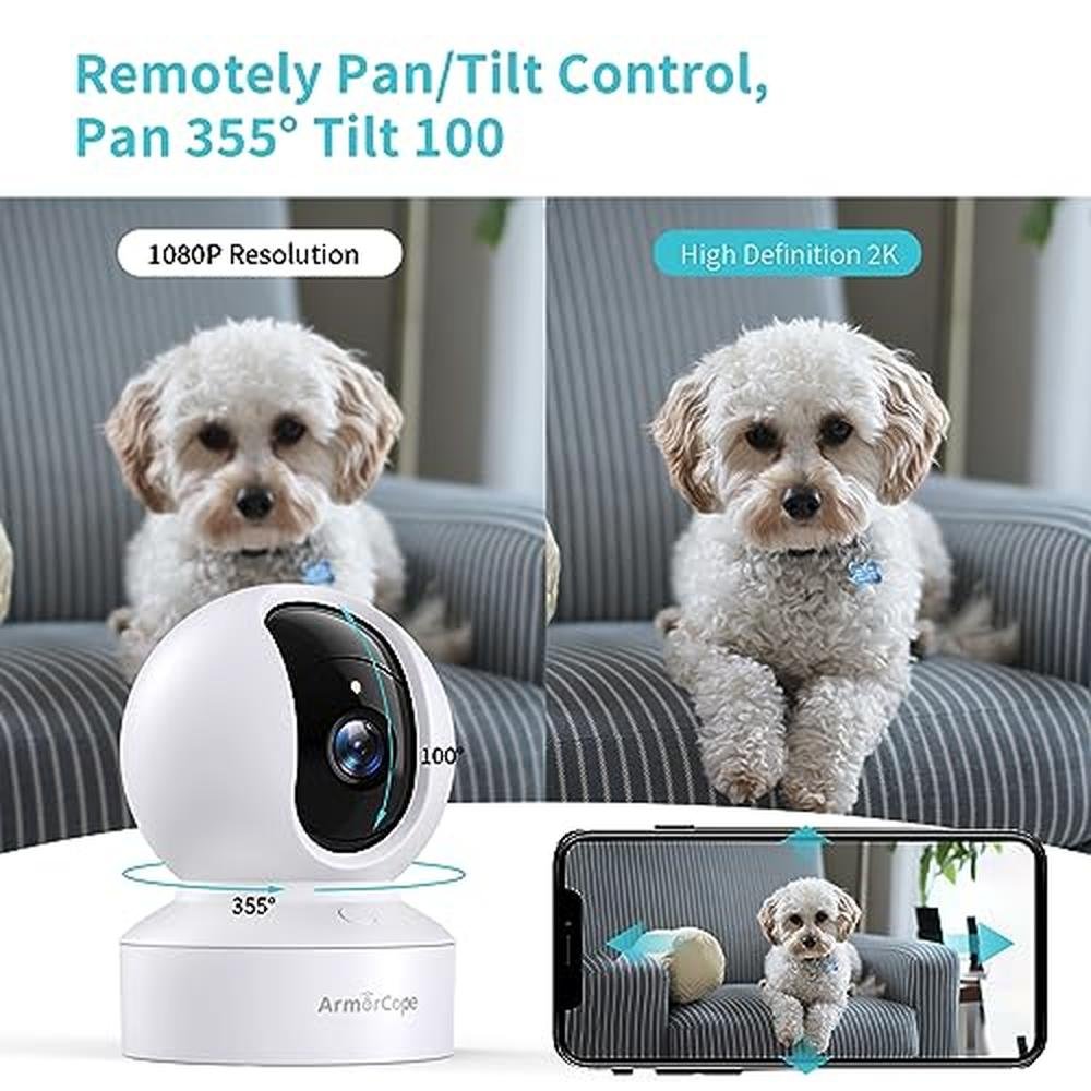 Camera Cam: Magivpix Pet Camera 2K HD Dog Camera with Phone – In Use