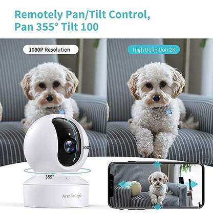 Camera Cam: Magivpix Pet Camera 2K HD Dog Camera with Phone – In Use