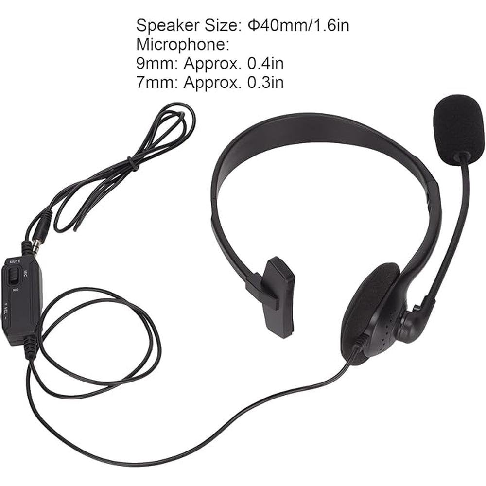 Zopsc Wired Headset: 3.5mm Plug Stereo Headphones with – In Use