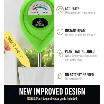 High-Performance Soil Moisture Meters for Plants – Side View