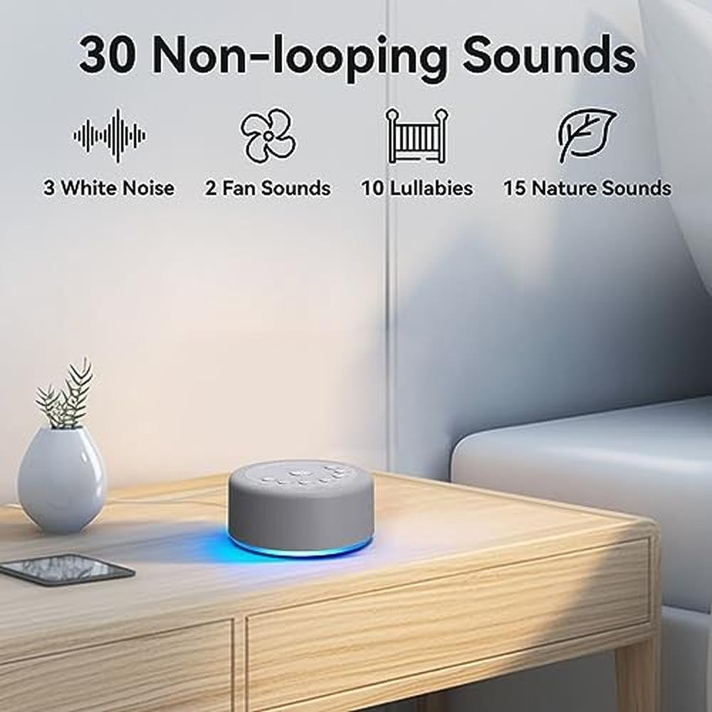 Sound Machine Night Light: Premium White Noise Brown Noise – Side View