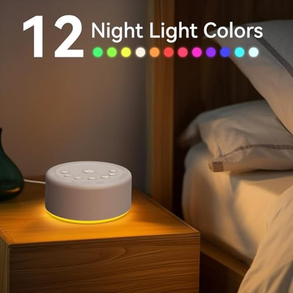 Sound Machine Night Light: Premium White Noise Brown Noise – Close-up Detail